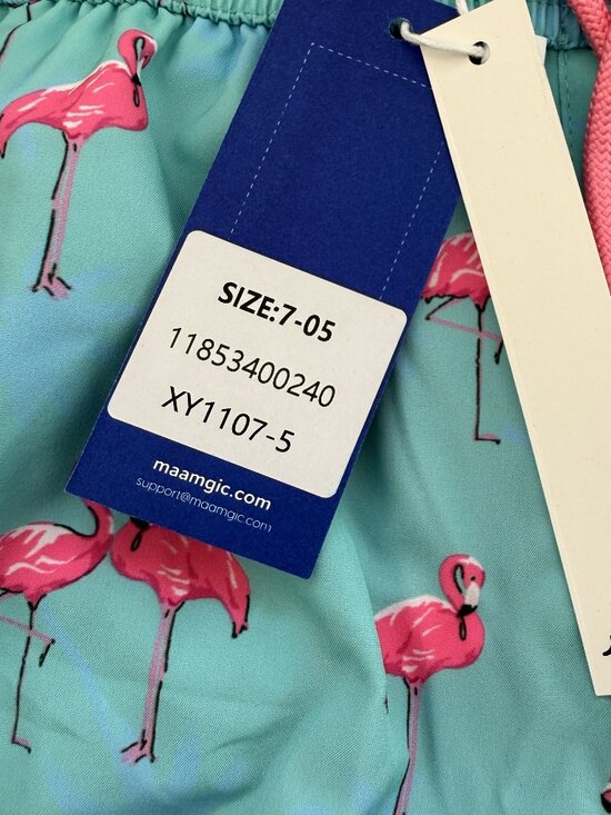 Maamgic Boys Swim Shorts Pink Pineapple Palm Tree Mesh Lining New With Tag 7 - Picture 3 of 7